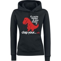 Goodie Two Sleeves Sad T-Rex Bluza z kapturem damska czarny. Czarne bluzy z kapturem damskie marki KALENJI, z elastanu. Za 121,90 zł.