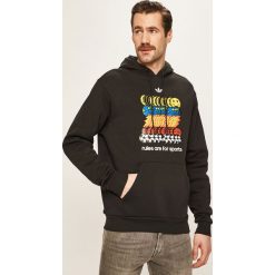 Adidas Originals - Bluza. Czarne bluzy męskie adidas Originals, s, z nadrukiem, z bawełny, z kapturem, bez rękawów, z kapturem. Za 279,90 zł.