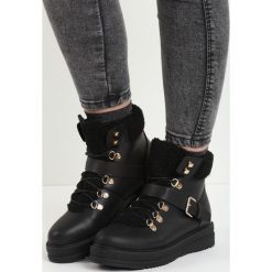 Czarne Traperki Untold. Czarne buty trekkingowe damskie Born2be, na zimę. Za 119,99 zł.