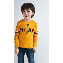 Mayoral - Longsleeve dziecięcy 92-134 cm. Żółte t-shirty chłopięce Mayoral, z aplikacjami, z bawełny, z długim rękawem. Za 70,90 zł.
