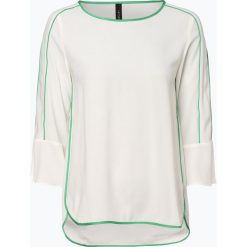 Marc Cain Collections - Bluzka damska, beżowy. Brązowe bluzki damskie Marc Cain Collections, bez wzorów, z kontrastowym kołnierzykiem, bez rękawów. Za 499,95 zł.