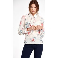 Bluzka koszulowa w kwiaty - xl. Bluzki damskie e-margeritka.pl, s, w kwiaty, z poliesteru, eleganckie, z klasycznym kołnierzykiem, z długim rękawem. Za 118,99 zł.