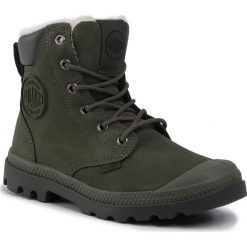 Trapery PALLADIUM - Pampa Sport Wps 72992-309-M Olive Night. Zielone trapery damskie Palladium, ze skóry, sportowe. W wyprzedaży za 559,00 zł.