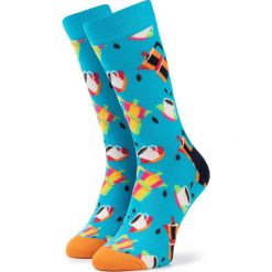 Skarpety Wysokie Unisex HAPPY SOCKS - SCOF01-6700 Kolorowy Niebieski. Niebieskie skarpetki męskie Happy Socks, bez wzorów, z elastanu. Za 39,90 zł.