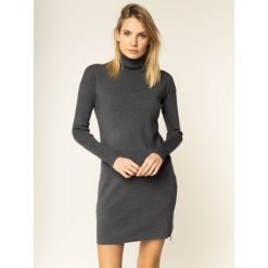 Sukienka dzianinowa MICHAEL Michael Kors Turtleneck MF98Z5E0WP. Szare sukienki damskie MICHAEL Michael Kors, m, bez wzorów, z elastanu, bez kołnierzyka, bez rękawów. W wyprzedaży za 589,00 zł.