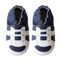 Buciki niemowlęce: Skórzane buty niemowlęce „Runner” w kolorze granatowym