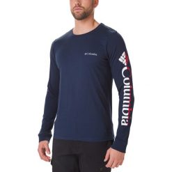 Columbia Lodge™ Koszulka Niebieski. Niebieskie podkoszulki męskie Columbia, m, z nadrukiem, z poliesteru, bez kołnierzyka, z długim rękawem, długie. Za 154,95 zł.
