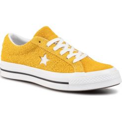 Tenisówki CONVERSE - One Star Ox 165033C Gold Dart/White/Black. Żółte półbuty damskie Converse, bez wzorów, ze skóry, bez zapięcia. W wyprzedaży za 189,00 zł.