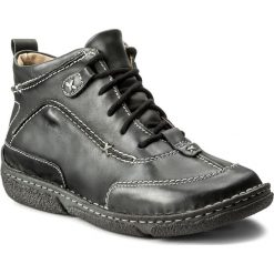 Botki JOSEF SEIBEL - Nikki 85026 950 600 Schwarz. Czarne buty zimowe damskie marki Josef Seibel, z materiału. W wyprzedaży za 239,00 zł.