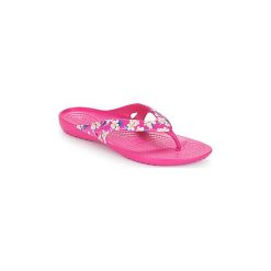 Japonki Crocs KADEE II SEASONAL FLIP W. Różowe klapki damskie Crocs, bez wzorów, bez obcasa. Za 89,00 zł.