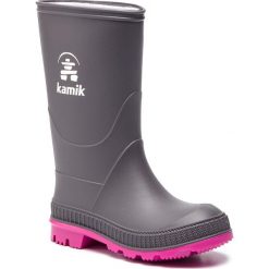 Kalosze KAMIK - Stomp EK6149 Chercoal Magenta. Szare kalosze dziewczęce Kamik. Za 129,00 zł.
