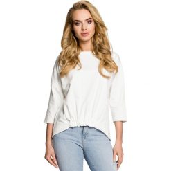 PHOENIX Bluza z gumką z przodu - ecru. Szare bluzy damskie rozpinane marki Moe, s, z dzianiny, z krótkim rękawem, krótkie. Za 109,90 zł.