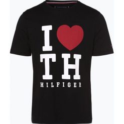 Tommy Hilfiger - T-shirt męski, czarny. Szare t-shirty męskie marki TOMMY HILFIGER, z bawełny. Za 169,95 zł.