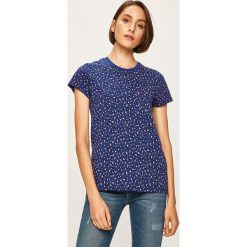 Levi's - T-shirt. Niebieskie bluzki damskie Levi's®, s, bez wzorów, z bawełny, z okrągłym kołnierzem. W wyprzedaży za 59,90 zł.