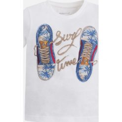Mayoral - T-shirt dziecięcy 92-134 cm. Szare t-shirty męskie marki Mayoral, z nadrukiem, z bawełny, z okrągłym kołnierzem. Za 59,90 zł.