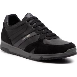 Sneakersy GEOX - U Wilmer B U823XB 0ME22 C9999 Black. Czarne sneakersy męskie Geox, na co dzień, bez wzorów, ze skóry, bez zapięcia. W wyprzedaży za 229,00 zł.