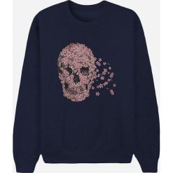 Bluza "Beautiful Death" w kolorze granatowym. Niebieskie bluzy damskie Wooop, l, bez wzorów, bez rękawów, bez kaptura. W wyprzedaży za 87,95 zł.