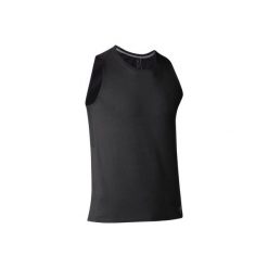 Koszulka bez rękawów slim Gym & Pilates 900 męska. Czarne koszulki męskie marki DOMYOS, m, bez wzorów, z bawełny, bez kołnierzyka, bez rękawów. W wyprzedaży za 24,99 zł.
