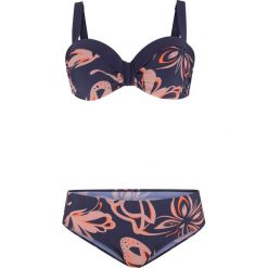 Bikini na fiszbinach (2 części) bonprix niebieski - stary jasnoróżowy. Niebieskie stroje kąpielowe damskie bonprix, bez wzorów, retro. Za 89,99 zł.