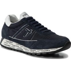 Sneakersy TOGOSHI - TG-11-02-000062 607. Niebieskie półbuty damskie Togoshi, bez wzorów, ze skóry, bez obcasa, na płaskiej podeszwie, bez zapięcia. W wyprzedaży za 219,00 zł.