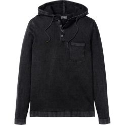 Sweter z kapturem bonprix czarny. Czarne swetry klasyczne męskie marki bonprix, s, z kapturem. Za 109,99 zł.