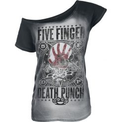 Bluzki damskie: Five Finger Death Punch Punchagram Koszulka damska czarny/biały