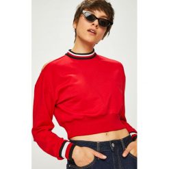 Trendyol - Bluza. Czerwone bluzy damskie Trendyol, s, z nadrukiem, z bawełny, bez rękawów, bez kaptura. W wyprzedaży za 39,90 zł.