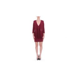 Sukienki krótkie Elisabetta Franchi AB48687E2. Fioletowe sukienki damskie Elisabetta Franchi, bez wzorów, bez kołnierzyka, z krótkim rękawem, krótkie, mini. Za 1146,16 zł.