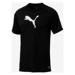 Puma Liga Sideline Koszulka Czarny. Czarne podkoszulki męskie Puma, xl, z nadrukiem, z poliesteru, z krótkim rękawem. Za 102,95 zł.