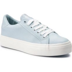 Tenisówki NYLON RED - WP40-8901Z Blue. Niebieskie półbuty damskie Nylon Red, na co dzień, bez wzorów, z gumy, bez obcasa, na płaskiej podeszwie, bez zapięcia. Za 79,99 zł.