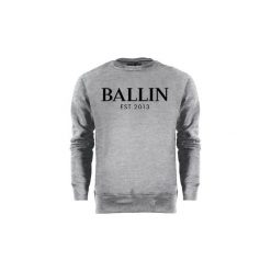 Swetry Ballin Est. 2013 Basic Sweater. Szare swetry męskie Ballin Est. 2013, s, bez wzorów, bez kołnierzyka, bez kaptura. Za 151,48 zł.