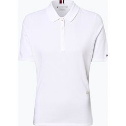 Tommy Hilfiger - Damska koszulka polo, czarny. Czarne koszulki damskie marki TOMMY HILFIGER, m, z haftami, z bawełny, klasyczne, polo, bez rękawów. Za 279,95 zł.