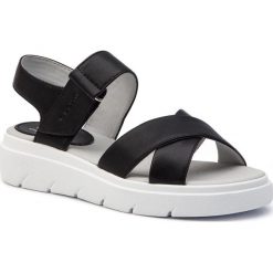 Sandały GEOX - D Tamase E D92DLE 000BC C9999 Black. Czarne klapki damskie Geox, bez wzorów, ze skóry ekologicznej, bez obcasa. W wyprzedaży za 239,00 zł.