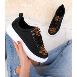 Buty sportowe damskie N/M A7 Czarne-Panterka. Czarne buty sportowe damskie N/M, bez wzorów, z tkaniny, sportowe. Za 89,00 zł.