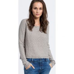 Review - Sweter. Szare swetry klasyczne damskie marki Review, s, z bawełny, z okrągłym kołnierzem. W wyprzedaży za 49,90 zł.