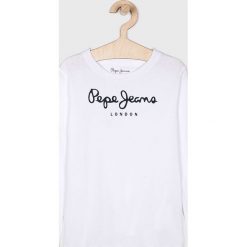 Pepe Jeans - Longsleeve dziecięcy 128-180 cm. Białe t-shirty chłopięce Pepe Jeans, z nadrukiem, z bawełny, z długim rękawem. Za 99,90 zł.
