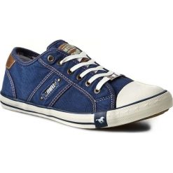 Trampki MUSTANG - 36A034 Jeansblau. Niebieskie półbuty męskie Mustang, na co dzień, bez wzorów, z gumy, klasyczne, bez zapięcia. W wyprzedaży za 169,00 zł.