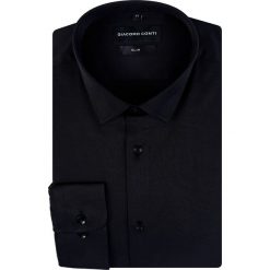 Koszula SIMONE KDCS000879. Czarne koszule męskie Giacomo Conti, m, bez wzorów, z tkaniny, eleganckie, z klasycznym kołnierzykiem, z długim rękawem. Za 169,00 zł.