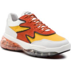Sneakersy BRONX - 66243-AP BX 1562 White/L.Yelllow/Orange 3033. Białe półbuty damskie Bronx, ze skóry. W wyprzedaży za 359,00 zł.