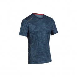 Koszulka do biegania krótki rękaw RUN DRY+ męska. Niebieskie koszulki do biegania męskie KALENJI, m, z elastanu, z krótkim rękawem. Za 39,99 zł.