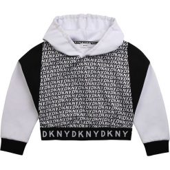 Dkny - Bluza dziecięca 152-158 cm. Czarne bluzy dziewczęce DKNY, bez wzorów, z dzianiny, bez rękawów, z kapturem. Za 369,90 zł.