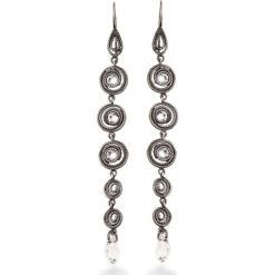 Kolczyki damskie: Wspaniałe Kolczyki Srebrne – srebro 800, Swarovski