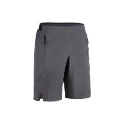 Spodenki fitness kardio męskie FST 900 szare. Szare spodenki sportowe męskie DOMYOS, m, bez wzorów, z elastanu, na fitness i siłownię. Za 99,99 zł.