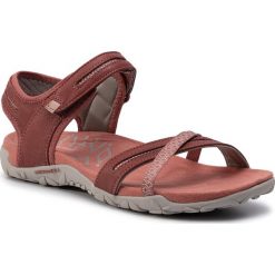 Sandały MERRELL - Terran Cross II J95338 Redwood. Pomarańczowe klapki damskie Merrell, bez wzorów, ze skóry, bez obcasa. W wyprzedaży za 239,00 zł.