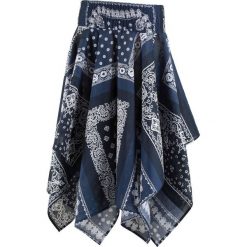 Spódnica ciążowa bawełniana bonprix niebieski wzorzysty. Niebieskie spódnice ciążowe bonprix, na lato, z bawełny, moda ciążowa. Za 44,99 zł.