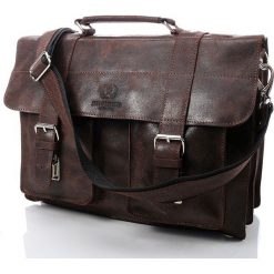 Włoska teczka torba męska skórzana vintage Paolo Peruzzi 045TM brązowa - Brązowy. Pomarańczowe torby męskie skórzane ze skóry, vintage. Za 339,99 zł.