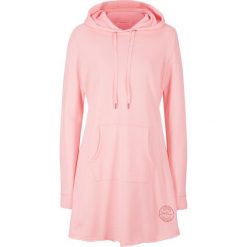 Długa bluza bonprix pastelowy jasnoróżowy. Różowe bluzy damskie bonprix, bez wzorów, z długim rękawem, długie, bez kaptura. Za 79,99 zł.
