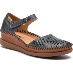 Półbuty PIKOLINOS - W8K-0792 Ocean. Niebieskie klapki damskie Pikolinos, bez wzorów, ze skóry, bez obcasa, na obcasie, bez zapięcia. W wyprzedaży za 299,00 zł.