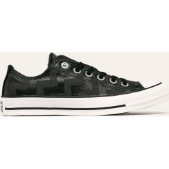 Converse - Tenisówki. Czarne trampki i tenisówki damskie Converse, bez wzorów, z gumy, na sznurówki. W wyprzedaży za 249,90 zł.