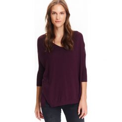 Swetry damskie: SWETER DŁUGI RĘKAW DAMSKI, LUŹNY, KRÓJ NIETOPERZ W V-NECK